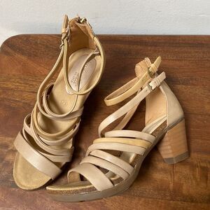 bussola La Jolla Strappy Sandal Heels Leather Size 38EU
